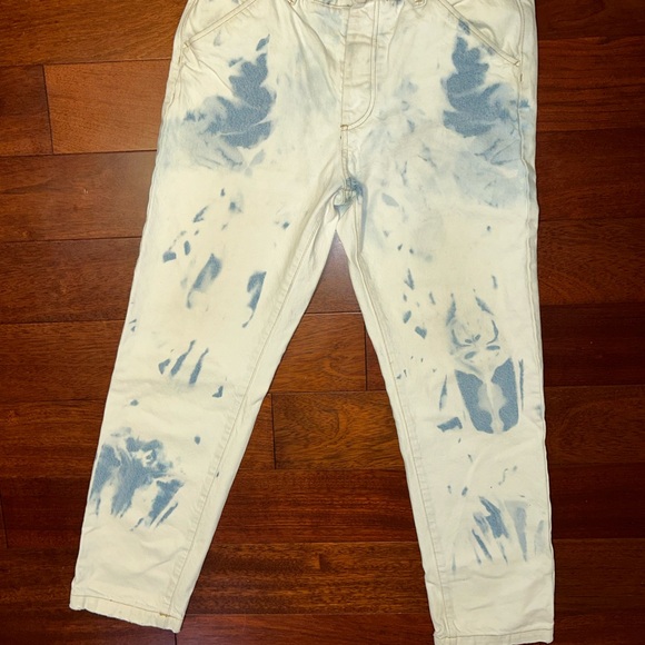 White & Blue Tie Dye Jeans - Picture 3 of 10
